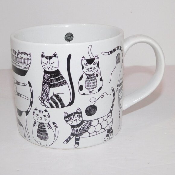 Now Design Other - PURR PARTY Cat Kitten Mug Now Design White Black Graphic 14 oz